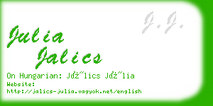 julia jalics business card